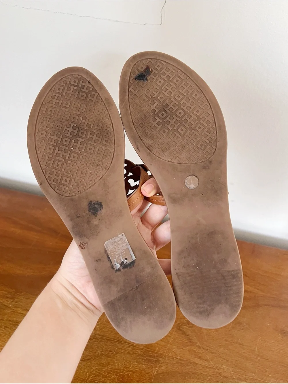 Tory Burch • Mini Miller Gabriel Flat Thong in Royal Tan brown leather sandal